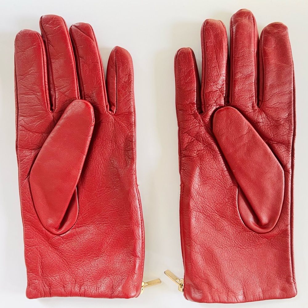 Banana Republic Red Leather Gloves